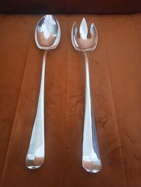 Silver Plated Serving Spoon and Fork Set